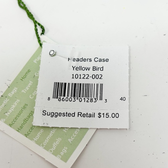 New VERA BRADLEY Women’s Reading Glasses Case In YELLOW BIRD Retired Made In USA - Picture 5 of 5